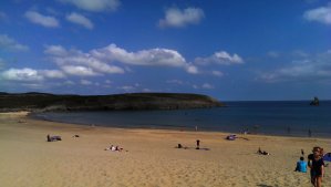The beach is popular all year round