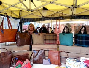 The artisan maker and her stand.