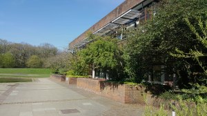 The building seen from the side